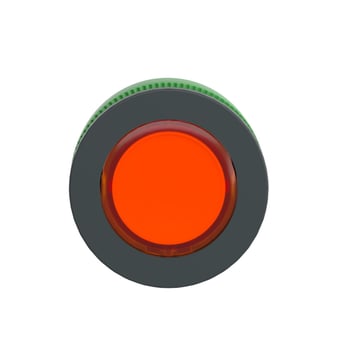 Harmony flush trykknapshoved i plast med fjeder-retur f/LED og label i orange farve ZB5FA58