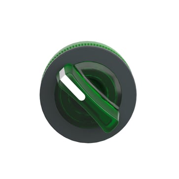 Harmony flush drejegreb i plast for LED med 2 positioner og fjeder-retur fra H-til-V i grøn farve ZB5FK1433