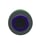 Harmony flush lampetrykshoved i plast for LED med fjeder-retur og plan trykflade med blå ring ZB5FW963 miniature