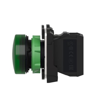 Harmony signallampe komplet med LED i grøn farve og 230-240VAC forsyning XB5AVM3