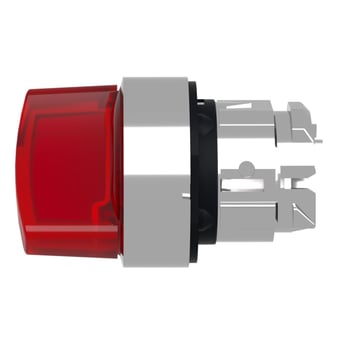 Harmony drejegreb i metal for LED med 2 faste positioner i rød farve ZB4BK1243