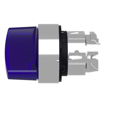 Harmony drejegreb i metal for LED med 2 faste positioner i blå farve ZB4BK1263
