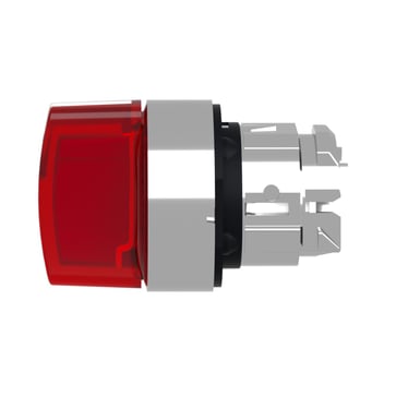 Harmony drejegreb i metal for LED med 3 positioner og fjeder-retur til midt i rød farve ZB4BK1543