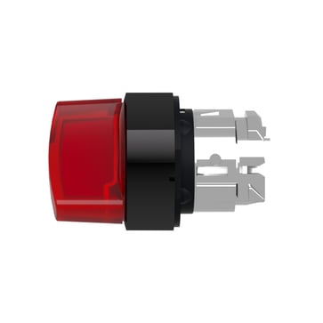 Harmony drejegreb i sort metal for LED med 2 faste positioner i rød farve ZB4BK12437