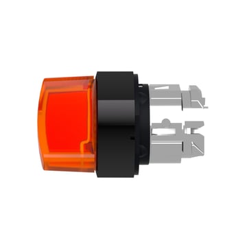 Harmony drejegreb i sort metal for LED med 2 faste positioner i orange farve ZB4BK12537
