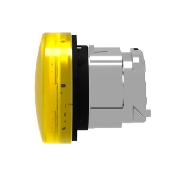 Harmony signallampehoved for LED med aftagelig gul linse for isætning af skilt ZB4BV083E