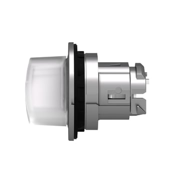 Harmony flush drejegreb i metal for LED med 2 faste positioner i hvid farve ZB4FK1213