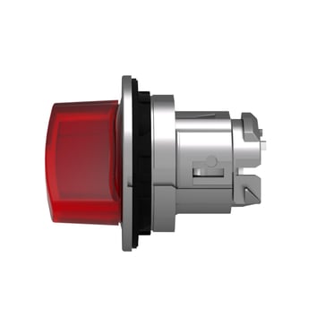 Harmony flush drejegreb i metal for LED med 2 faste positioner i rød farve ZB4FK1243