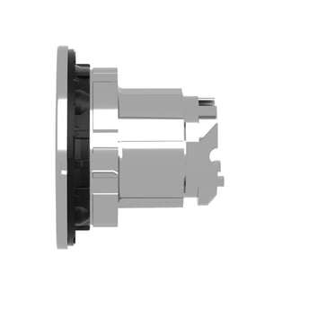 Harmony flush lampetrykshoved i metal for LED med fjeder-retur og plan trykflade med hvid ring ZB4FW913