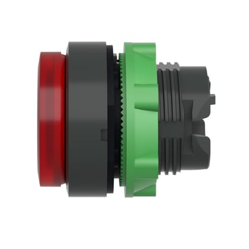Harmony trykknapshoved i plast for LED med kip-funktion og ophøjet trykflade i rød farve ZB5AH43