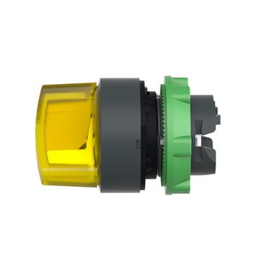 Harmony drejegreb i plast for LED med 2 faste positioner i gul farve ZB5AK1283
