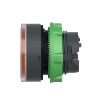 Harmony lampetrykshoved i plast for LED med fjeder-retur og plan trykflade i orange farve ZB5AW353