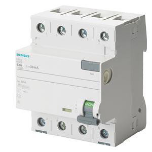 Residual current operated circuit breaker, 4-pole, type A, short-time delayed, In: 40 A, 100 mA, Un AC: 400 V 5SV3444-6LB01