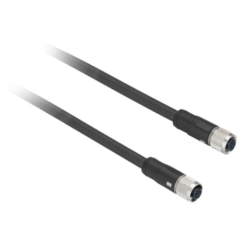2 straight M12 Female/Female connector 0.3m 5 poles XZCR1111064D03