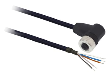 Kabel med M12 tilslutning - Hun - 90° - 5 poler - 25m pre-wired XZCP1264L25