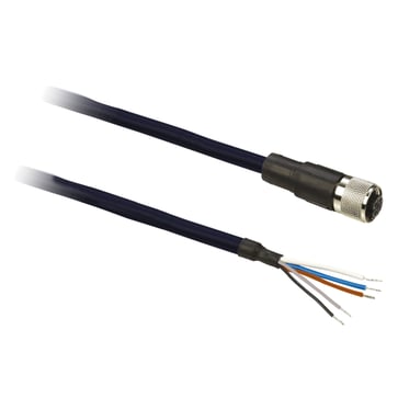 M12 connector Female Straight 5poles 25m pre-wired XZCP1164L25