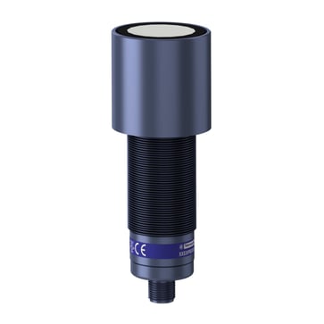 Ultrasonic sensor, plastic, cylindrical M30, straight, 8 m, 4...20 mA+PNP XXS30P8APM12