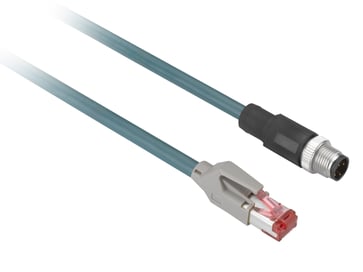 PUR ethernet kabel M12 lige RJ45 10M XGSZ12E4510
