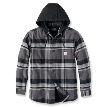 Carhartt Flannel Sherpa-Foret skjortejakke N04/Sort M 105938N04-M
