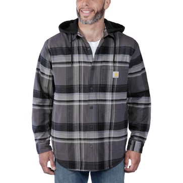 Carhartt Flannel Sherpa-Foret skjortejakke N04/Sort L 105938N04-L