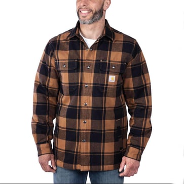 Carhartt Flannel Sherpa-Foret skjortejakke 211/Brun M 105939211-M