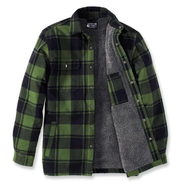 Carhartt Flannel Sherpa-Foret skjortejakke GD3/Grøn XL 105939GD3-XL
