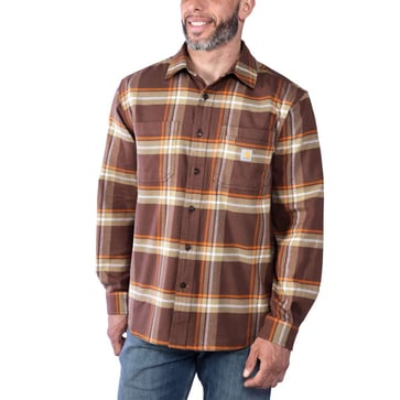 Carhartt Flannel L/S ternet skjorte B57/Brun XL 105945B57-XL