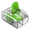 WAGO GREEN Fjedersamlemuffe med vippepal 2 polet 221-422 miniature