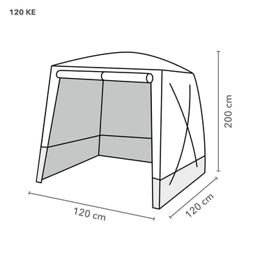 Work tent flat roof 120x120x200 cm 167720