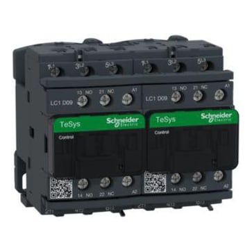 TeSys D kontaktor til reversering 9A 2x3P+2NO+2NC 400VAC LC2D09V7