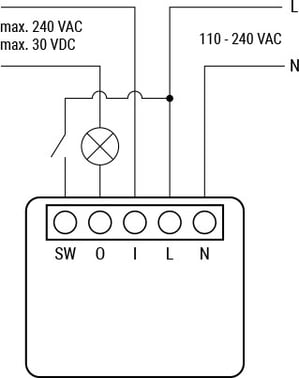 Shelly 1 Mini (GEN 3) - WiFI relæ med potentialfrit kontaktsæt (230VAC) 3800235261576