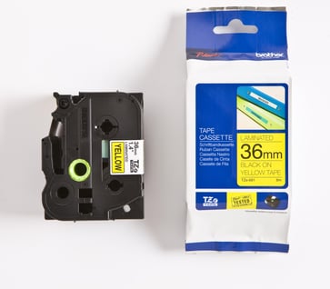 Brother TZe tape 36mmx8m black/yellow TZE661