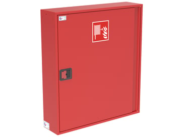 Falck hose reel cabinet model 3A red with 30 m x 25 mm hose and automatic valve 566043AP3000