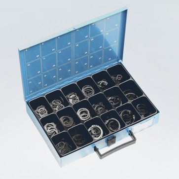 Box med udvendige låseringe DIN 471 + indvendige låseringe DIN 472 ubehandlet 1747172