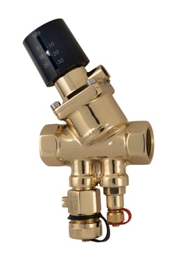 Frese PV Compact SP trykdifferensregulator DN25L M/M 5-30 kPa med trykudtag og aftap 53-3446