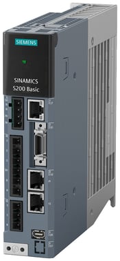 SINAMICS S200 Basic, with PROFI Input voltage: 200-240 V 1/3 AC; -15%/+10%; 3.0/1.8A 50/60Hz; Output voltage: 0-inpu 2.5A; 0-550Hz; Motor: 0.4kW Degree of protection: IP20 FSB, 40x170x170 (WxHxD) 6SL5610-1BB10-4AF0