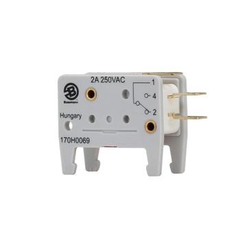 Microswitch, high speed, 5 A AC 250 V, LV, type K indicator, 6.3 x 0.8 lug dimensions 170H0069