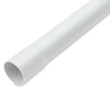 Plastrør UNITE 20 mm PVC hvid L=3M med muffe 107556 VRM BASIC 20