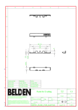 Rude for Belden Opus udtag Pak á 50 stk 91001550