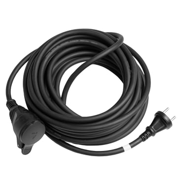 Extension cord Danish with earth and LED indicator. 16A IP44. 10M 3G1,5 H07RN-F. 428044