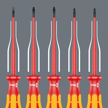 160 iS VDE Insulated screwdriver with reduced blade diameter for slotted screws, 0.6 x 3.5 x 100 mm 05006440001