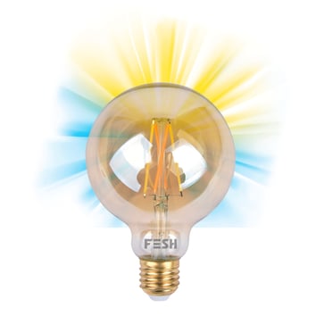 FESH Smart Home LED pære - Kold/varm Deko E27 5,5W Amber Ø 125 208004