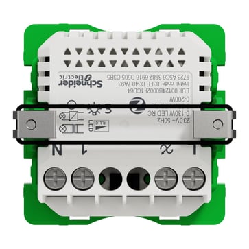LK FUGA® Wiser Drejelysdæmper til LED uden afdækning 1M. Understøtter Multiwire teknologi: fungerer med og uden 0-ledning. 545D0103