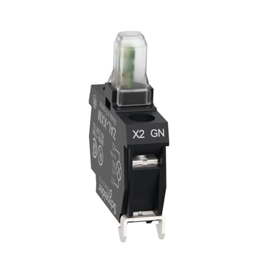 Harmony lysmodul med LED i grøn farve og 110-240 VAC forsyning til vedligehold ZALVM3M