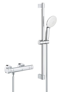 GROHE Grohtherm 800 Cosmo termostat + brusestangsæt 600mm krom 34768001