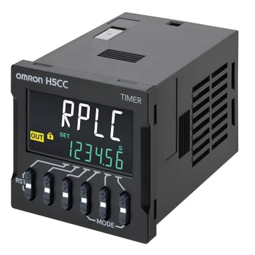 Timer, 8 stikben, 48x48 mm, economy type, No-voltage (NPN) input/voltage (PNP) input , relæ udgang (time-limit SPDT) , 100 to 240 VAC supply H5CC-L8 720500