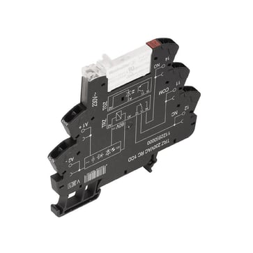 Relay module, 120 V AC ±10 %, green LED, rectifier, RC element, 1 CO contact (AgNi) , 250 V AC, 6 A, tension-clamp connection, Test button available: No 1122940000