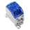 Potential distributor terminal, screw connection, 1000 V, 164 A, number of poles: 1, Mounting plate, TS 35, blue 2518250000 miniature