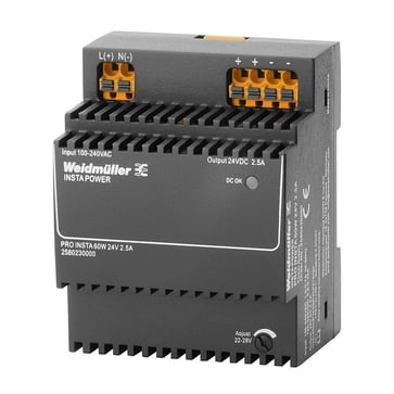 Powersupply Switch mode 24VDC 2,5A 60W PRO INSTA 60W 24V 2,5A 2580230000