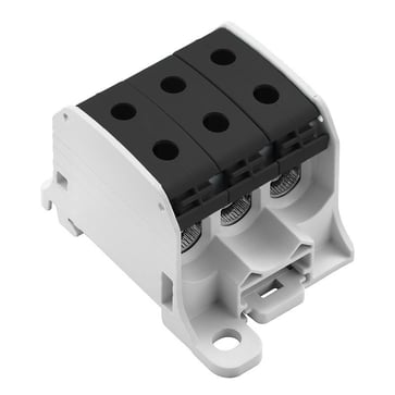 Potential distributor terminal, screw connection, 50, 1000 V, 150 A, number of connections: 6, number of poles: 1, TS 35, Mounting plate, black 2874520000